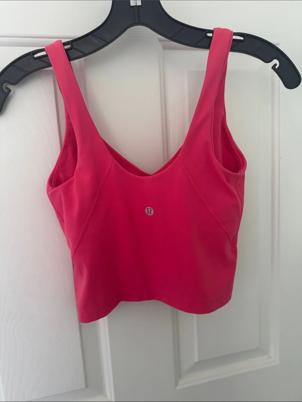 Women’s V-Neck Sleeveless Crop Top - Hot Pink